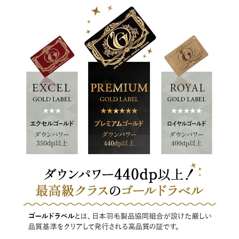 EMOOR（エムール） 日本製 羽毛布団 キング プレミアムゴールドラベル