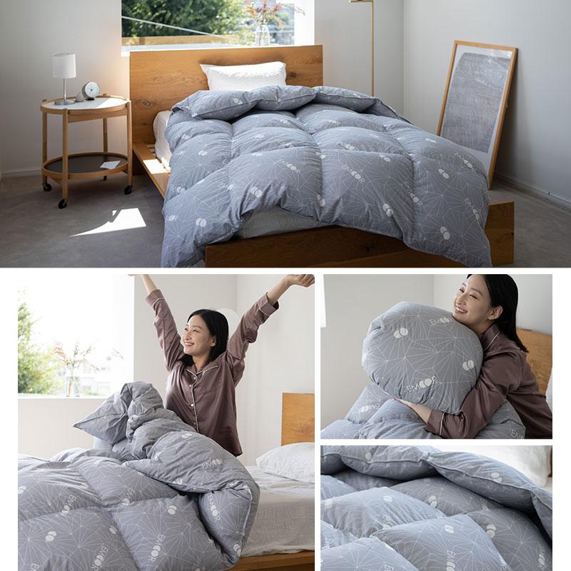 日本製 羽毛布団 クイーン プレミアムゴールドラベル 非圧縮 抗菌 防臭 収納ケース ホワイトグースダウン95％ 羽毛 掛け布団 あったか 秋冬 送料無料 エムール_17