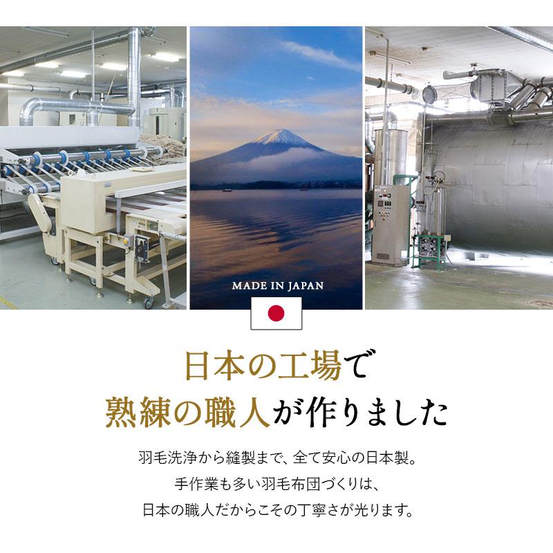 日本製 羽毛布団 クイーン プレミアムゴールドラベル 非圧縮 抗菌 防臭 収納ケース ホワイトグースダウン95％ 羽毛 掛け布団 あったか 秋冬 送料無料 エムール_9