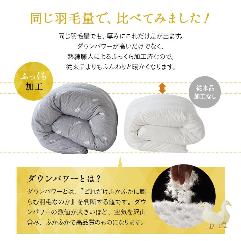 EMOOR（エムール） 日本製 羽毛布団 ダブル ロイヤルゴールドラベル 非