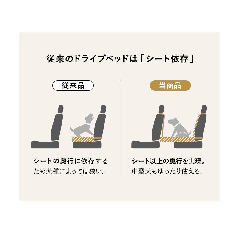 EMOOR（エムール） ドライブベッド 後部座席用 ペットベッド カー
