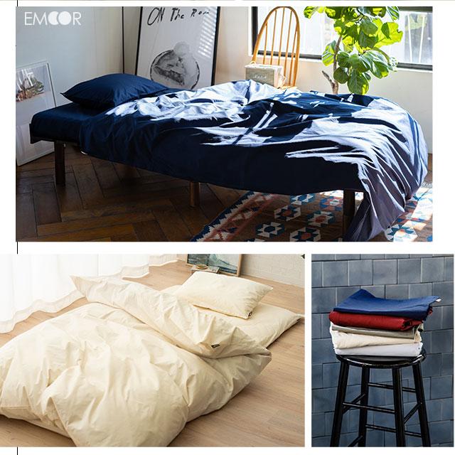 EMOOR（エムール） フラットシーツ シングル ロング 綿100％ 日本製