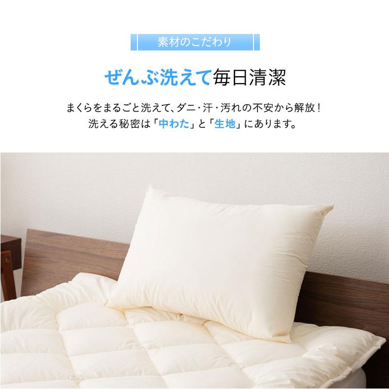 EMOOR（エムール） 日本製 ぜんぶ洗える 枕 43×63cm 洗える 丸洗い
