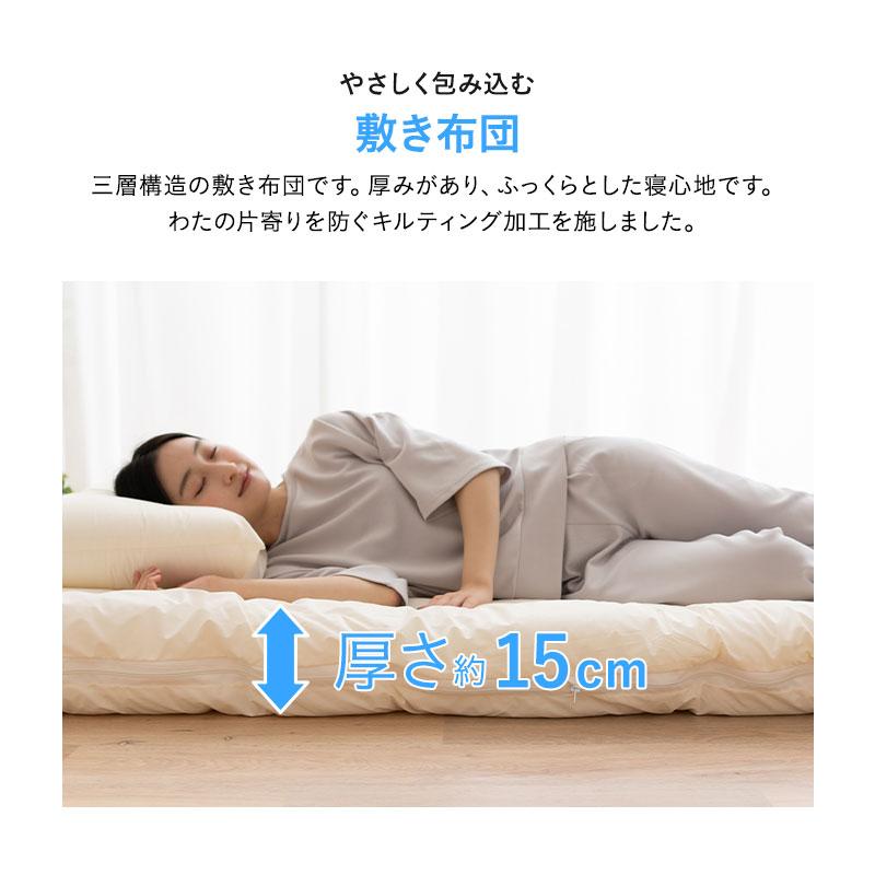 EMOOR（エムール） 日本製 ぜんぶ洗える 和布団3点セット シングル