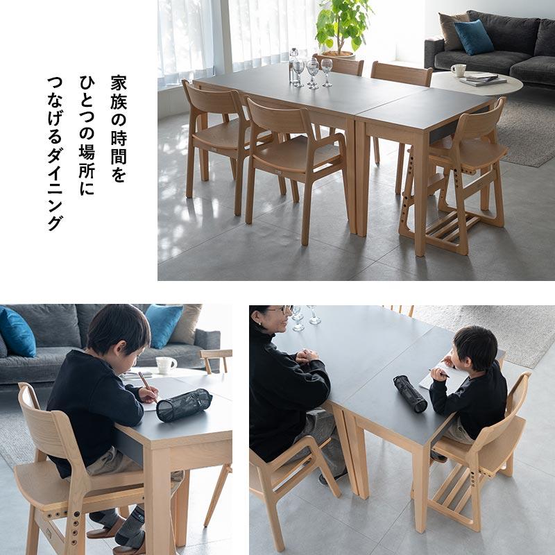良質　塗の机　105cm×75cm×高さ30cm　中古 EMOOR（エムール） ダイニング 7点セット 長方形 5人掛け テーブル