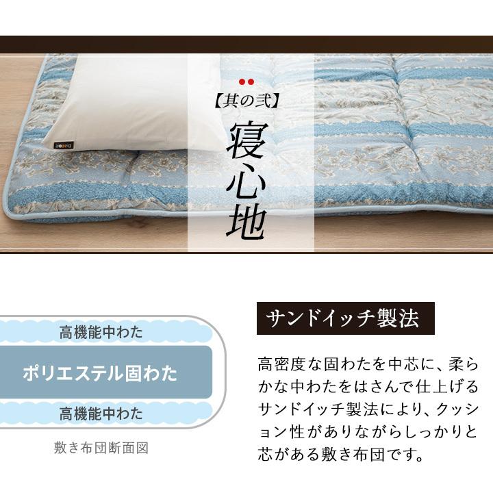 軽量 6つ折り 敷き布団 シングル 日本製 抗菌防臭 防ダニ 収納ケース付き 固綿入り 六つ折り 6ツ折り 折りたたみ 布団 コンパクト 収納 新生活 エムール｜at-emoor｜10