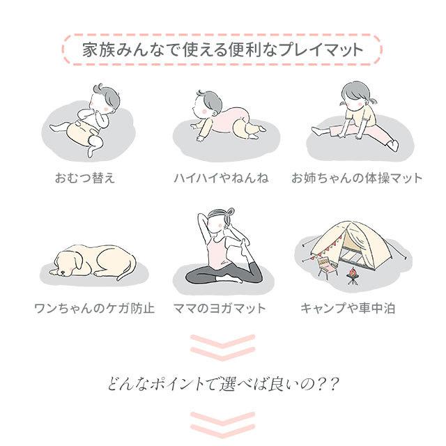折りたたみ プレイマット 180×80 長方形 大判 厚手 防音 防水 リバーシブル ジョイントマット フロアマット マット 赤ちゃん ベビー 北欧 おしゃれ エムールの画像