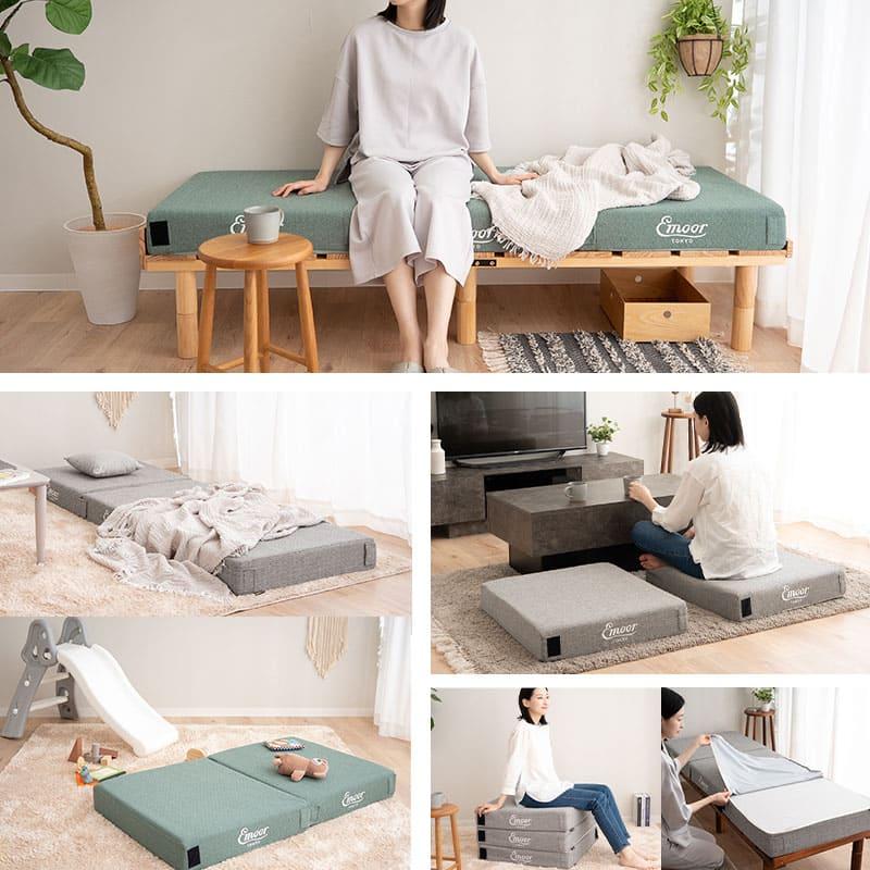 EMOOR（エムール） お昼寝 マットレス フロアクッション 幅65