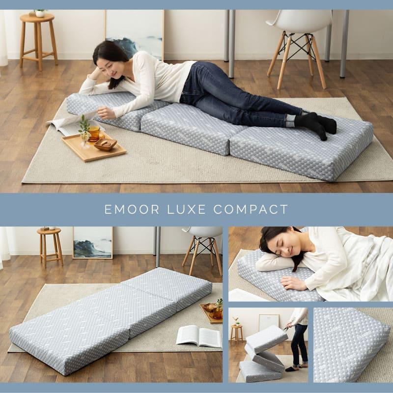 EMOOR 三つ折り マットレス 幅65 コンパクト 極厚 11cm EMOOR 三つ折り マットレス 幅65 コンパクト 極厚 11cm