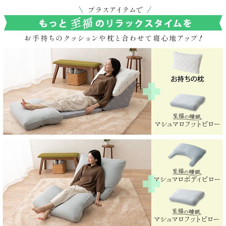 EMOOR（エムール） くつろぎソファ 取っ手付き 2つ折り 折りたたみ 