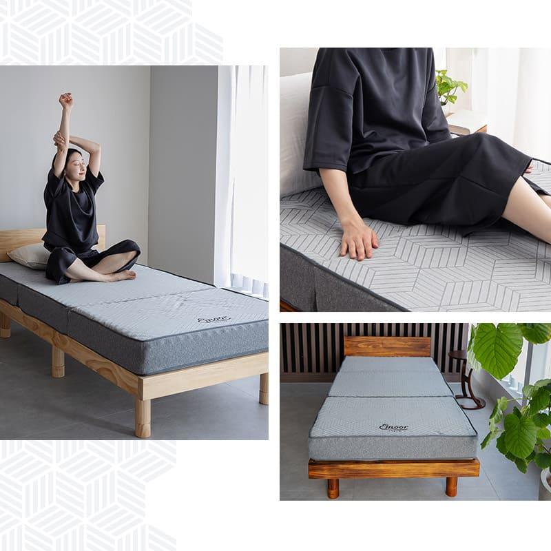 EMOOR（エムール） マットレス シングル 極厚 14cm 三つ折り