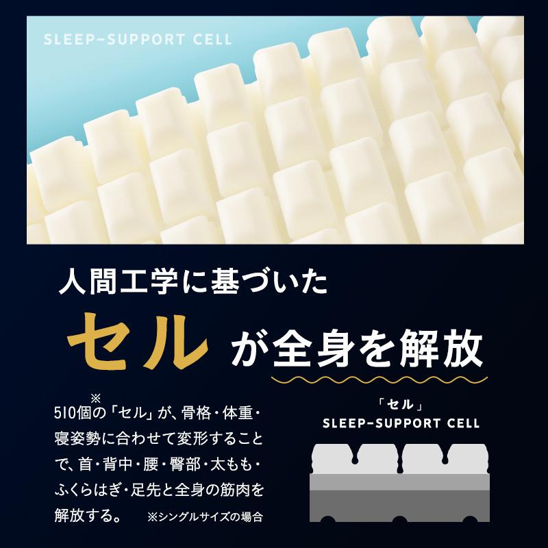 EMOOR（エムール） 三つ折り 折りたたみ マットレス 幅80 セミシングル