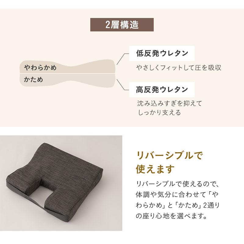 EMOOR（エムール） クッション 椅子 イス 低反発 高反発 座布団 姿勢