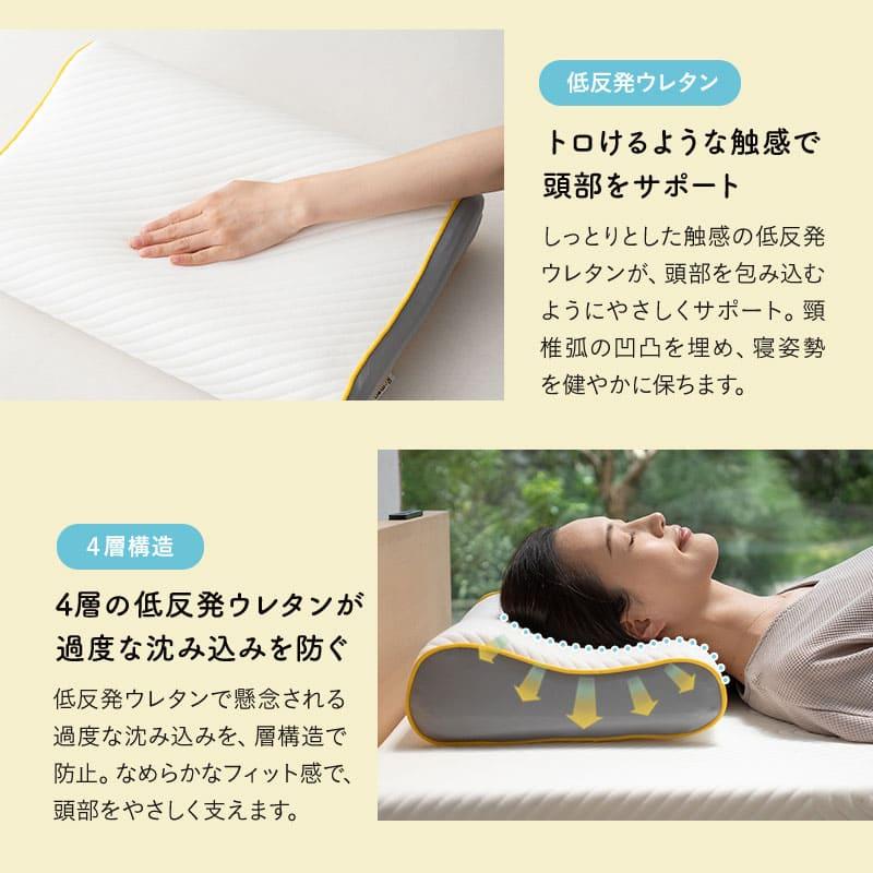 EMOOR（エムール） REMONピロー 枕 35×50cm 高さ調節可能 4層 低反発