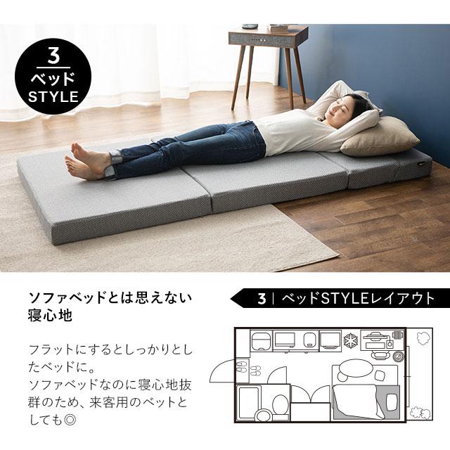 三つ折りマット ソファー ベッド 通気 滑り止め 高反発 寝心地 収納 簡単 三つ折りマット ソファー ベッド 通気 滑り止め 高反発 寝心地