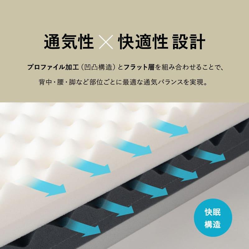 マットレス シングル ダブル 超極厚 20cm 5層 三つ折り 折りたたみ 高反発 ウレタン 腰痛 肩こり 3つ折り 収納 ベッド 布団 アルティメット 送料無料 エムール | EMOOR | 12