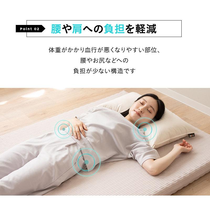 EMOOR リバーシブル マットレス シングル 高反発 低反発 ウレタン 2枚 