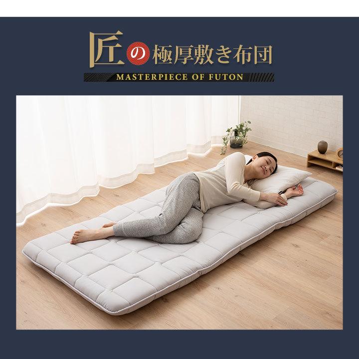 EMOOR 日本製 敷布団 シングル マットレス 抗菌 防臭 防ダニ 極