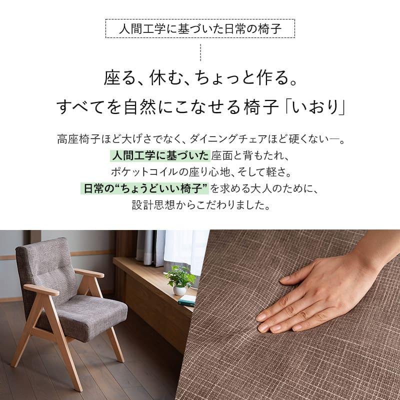 EMOOR（エムール） ダイニングチェア 高座椅子 完成品 肘付き 軽量