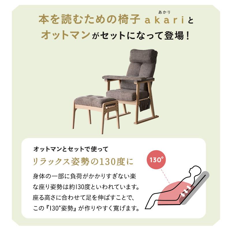 EMOOR（エムール） リクライニングチェア オットマン セット 完成品
