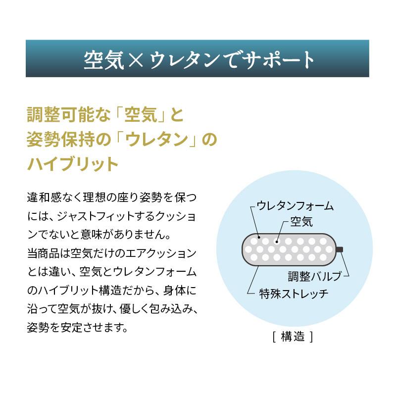 腰クッション リクライニングチェア用 固定バンド付 バブルエアー調整 車椅子 座椅子 車 オフィス 椅子 腰痛 医療 介護 高齢者 母の日 父の日 敬老の日 エムール｜at-emoor｜10