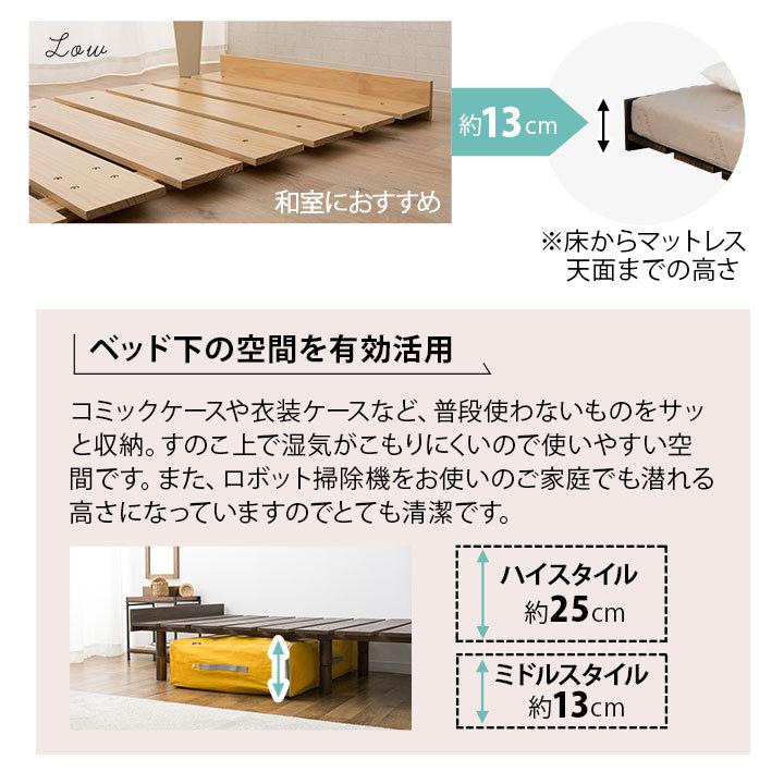 EMOOR（エムール） すのこベッド 三つ折り マットレス セット シングル