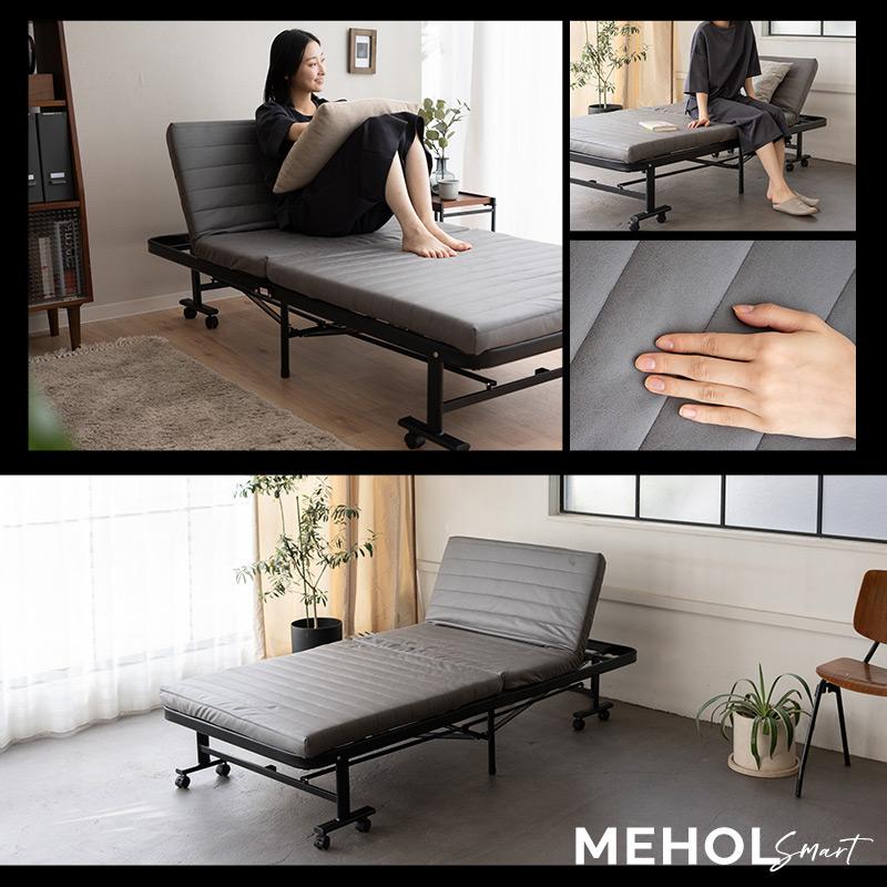 EMOOR 折りたたみベッド シングル 完成品 マットレス付 EMOOR 折りたたみベッド シングル 完成品 マットレス付