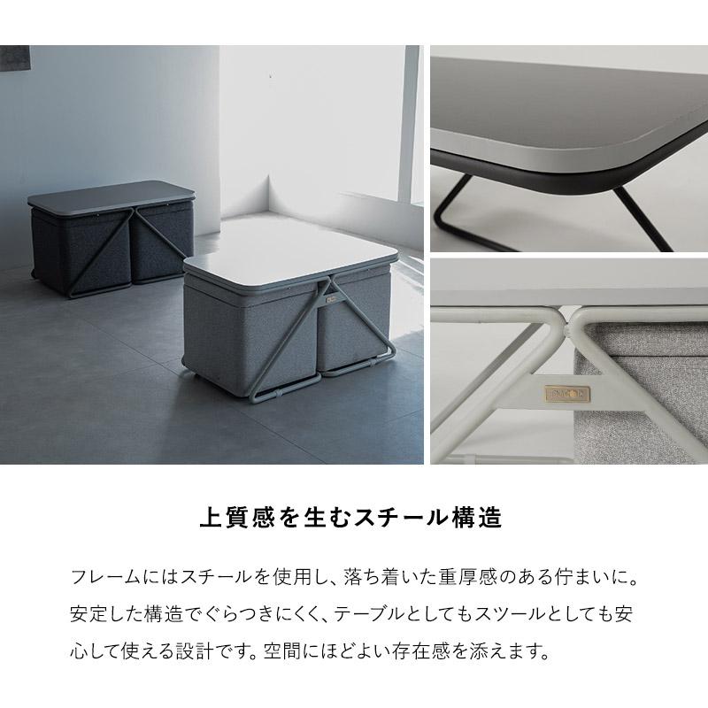 テーブル スツール セット 完成品 幅80cm コンパクト 収納 デスク 机 椅子 チェア リビング ダイニング 寝室 来客用 オフィス カフェ 新生活 送料無料 エムール_11