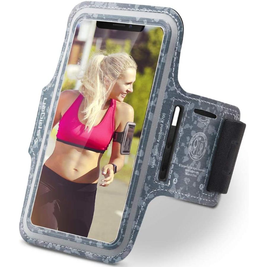 Spigen ランニングアームバンド スポーツ スマホ アームバンド 期間限定60 Off 長さ調節可 鍵用ポケットつき シュ 軽量 衝撃 吸収 傷防止 夜間反射 防汗
