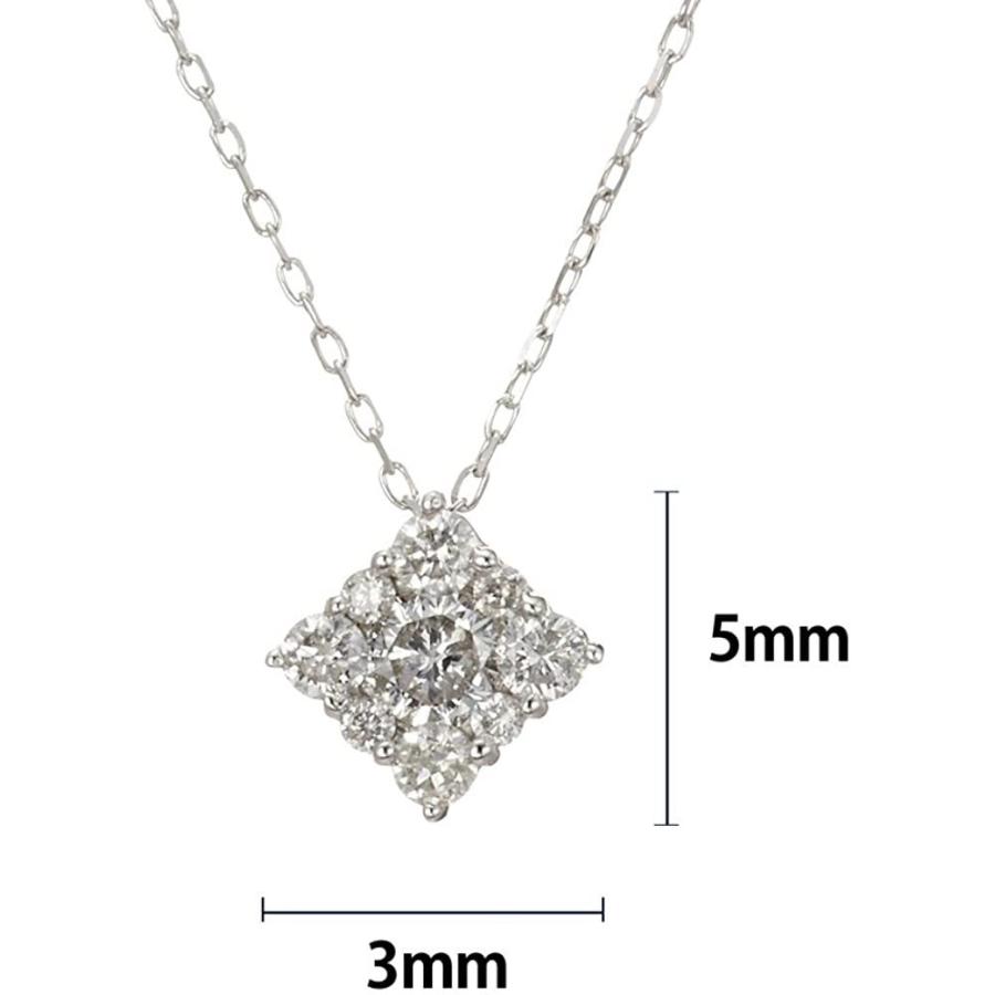 レビューを書けば送料当店負担 Chs62 0 2ctダイヤモンドペンダントネックレス K18ホワイトゴールド Diamante Di Chiaro ディアマンテ ディ キャーロ レディースアクセサリー