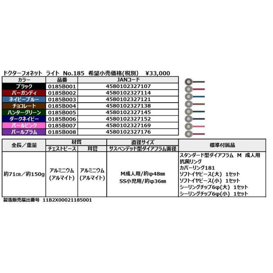ケンツメディコ 聴診器 No.185 ドクターフォネット ライト : @ home