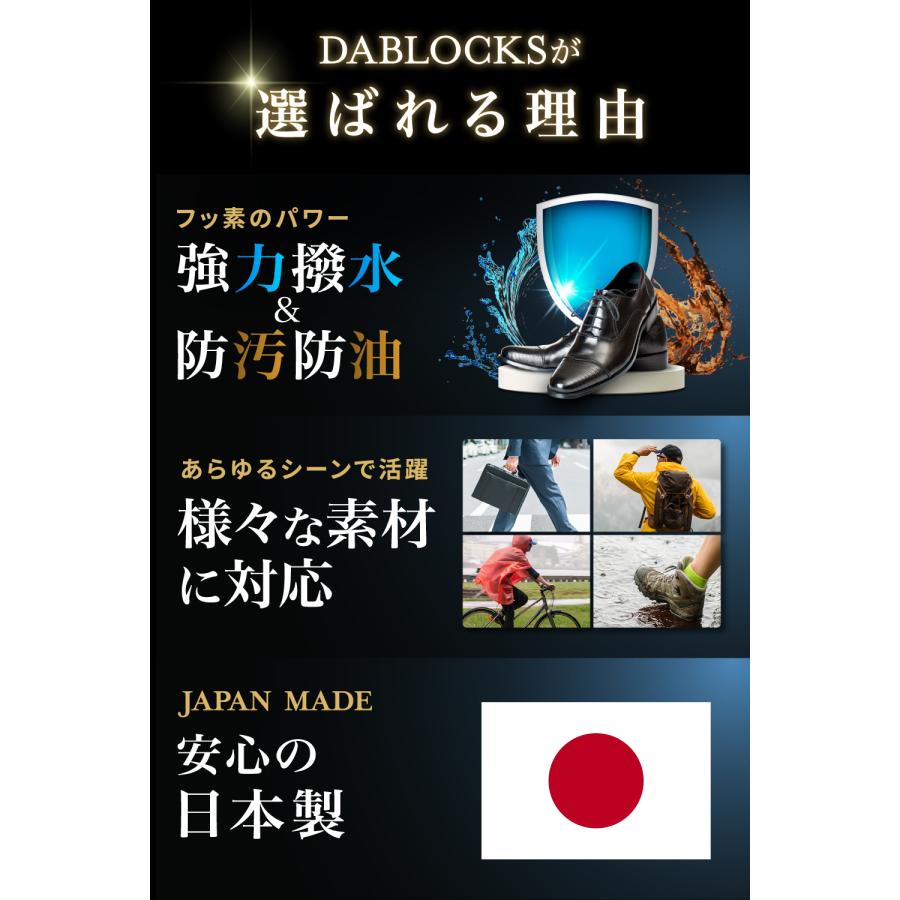 防水スプレー 防汚・防油 420ml 2本セット 日本製 DABLOCKS 送料無料 撥水スプレー 靴 スニーカー 革靴 衣類用 リュック 傘 | DABLOCKS | 05