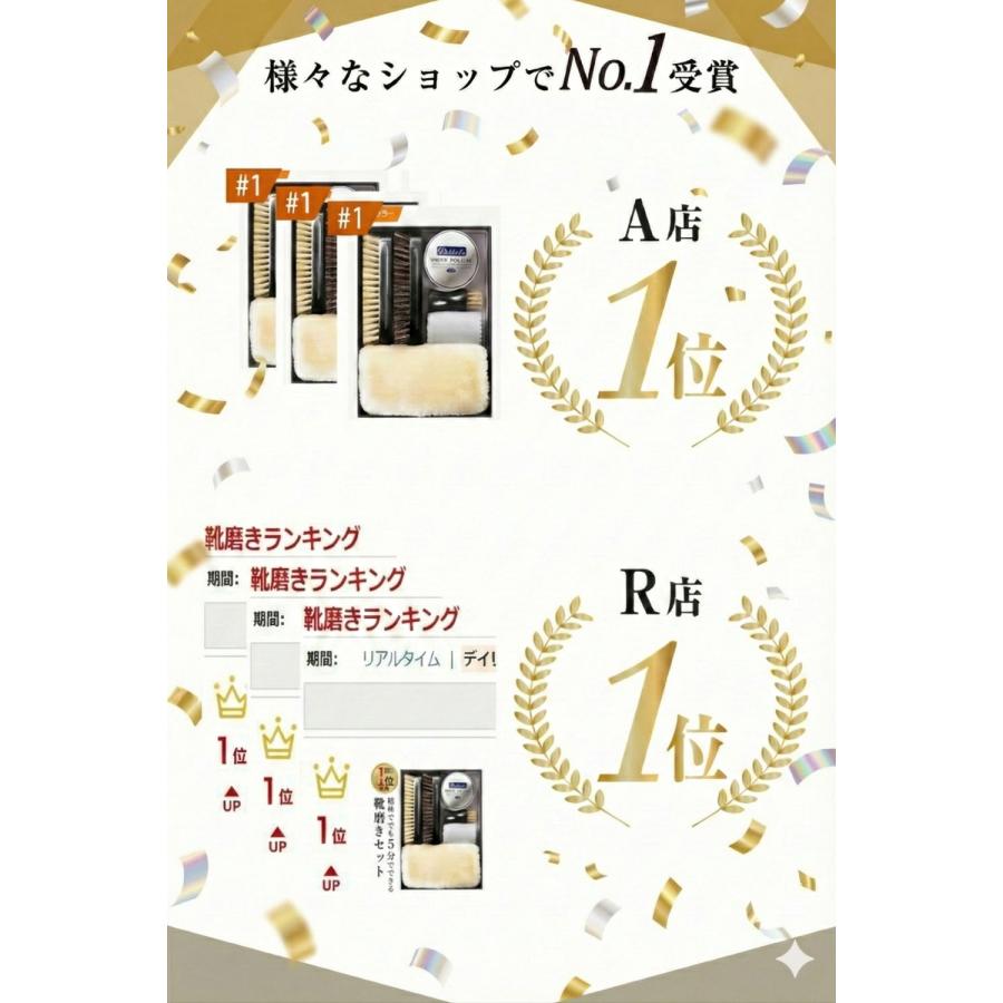靴磨きセット 靴磨き 革靴手入れセット 革靴手入れ シューケアセット シューケア 靴みがきセット 革製品手入れセット 革手入れセット 靴磨きセット黒 | DABLOCKS | 04