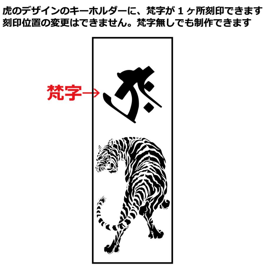 キーホルダー 虎 寅 梵字 干支 両面 名入れ 文字入れ ID メッセージ