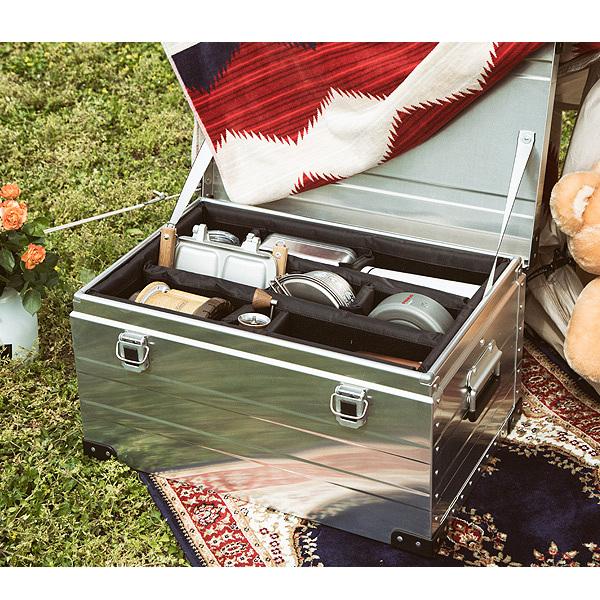 PEAK ROAD アルミコンテナ コンテナボックス 65L 収納ボックス ケース