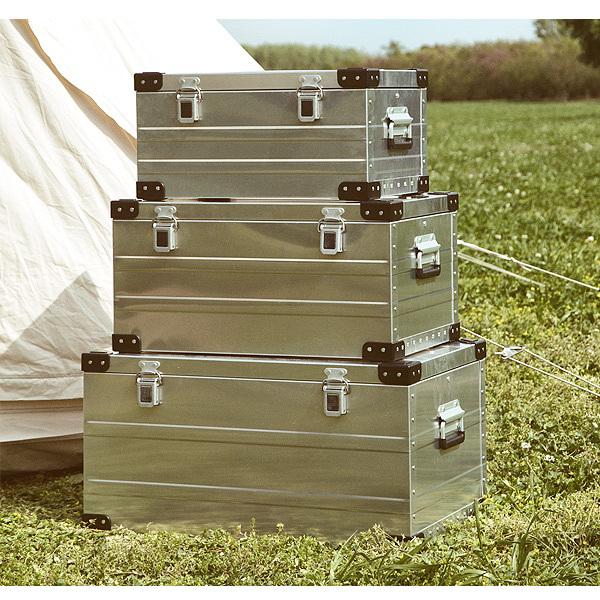 PEAK ROAD アルミコンテナ コンテナボックス 100L 収納ボックス ケース