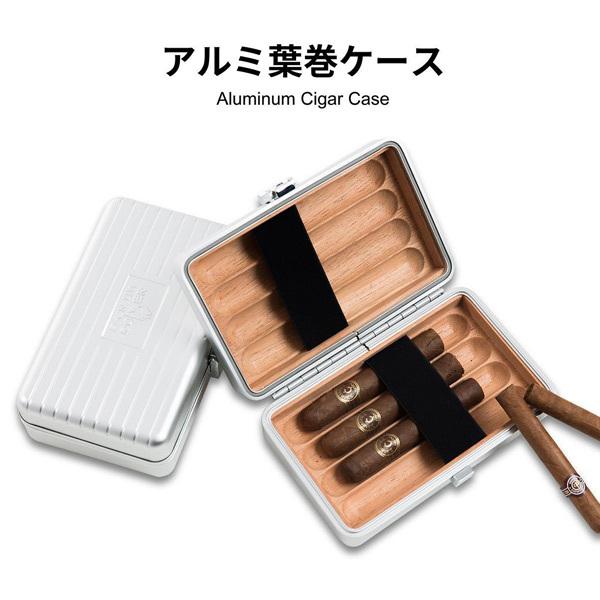 PANUMROVER アルミ 葉巻ケース 4本収納 シガレットケース タバコ入れ