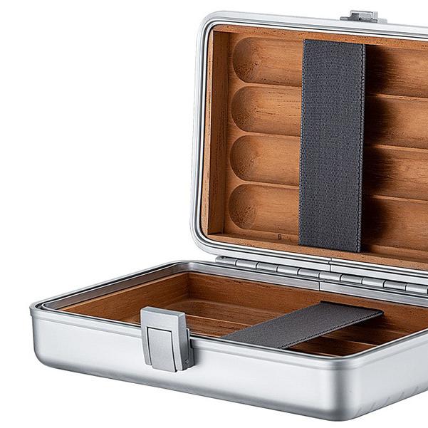 PANUMROVER アルミ 葉巻ケース 4本収納 シガレットケース タバコ入れ