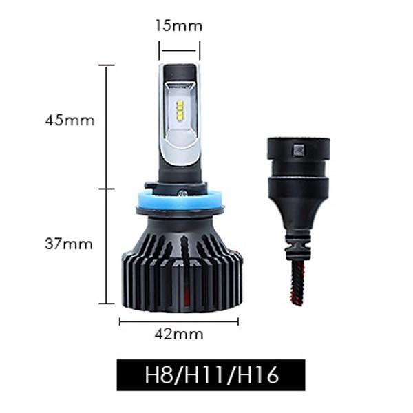 ハリアー60系 LED フォグランプ H8/H11/H16 LEDフォグバルブ 6000K
