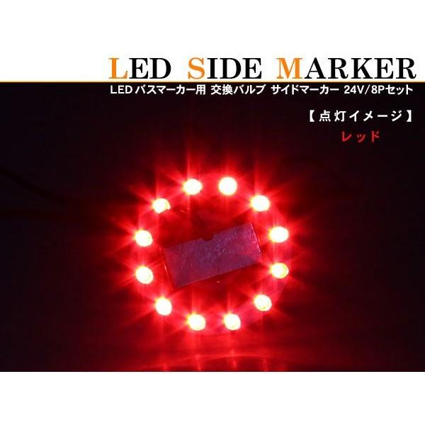 LED サイドマーカー バスマーカー 交換用 8個セット バルブ 24V S25