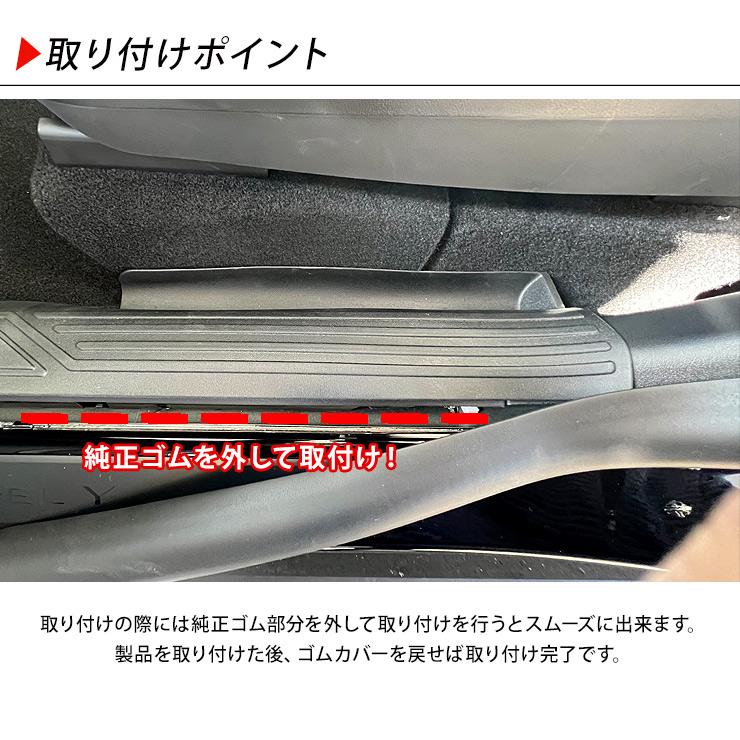 テスラ モデルY ドア スカッフプレート TPE製 ブラック Tesla Model Y