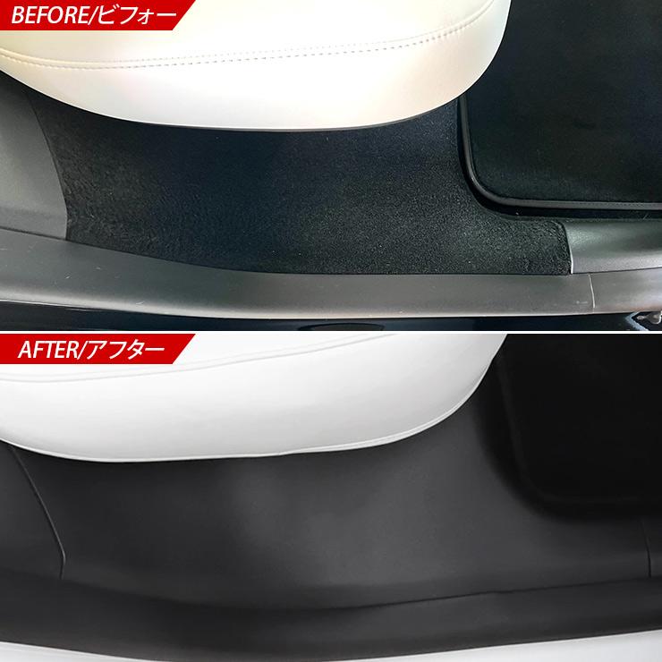 テスラ モデルY セカンドドア スカッフプレート ブラック Tesla Model