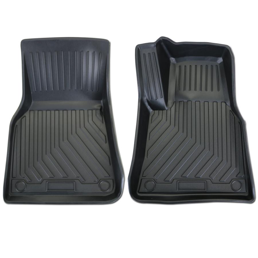 テスラ モデルY 3D ラバーマット 運転席 助手席 2Pセット 防水 ハード