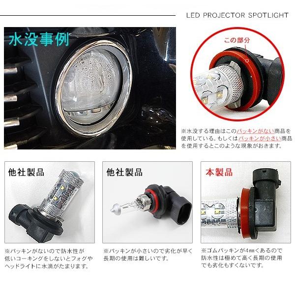 デリカ D5 LED フォグランプ 50W H8/H11/H16 LEDフォグバルブ 車検対応