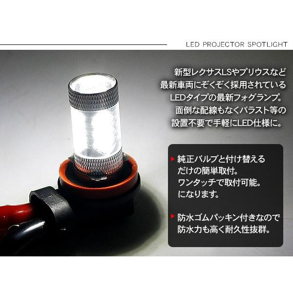プリウスα LED フォグランプ H8/H11/H16 LEDフォグバルブ 80W フォグ