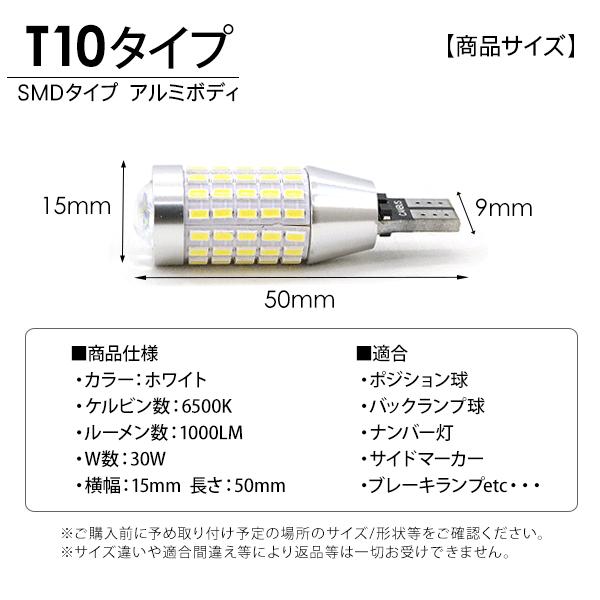 ランクル200系 T10/T16 LEDバルブ 3014chip SMD 87連 プロジェクター 2