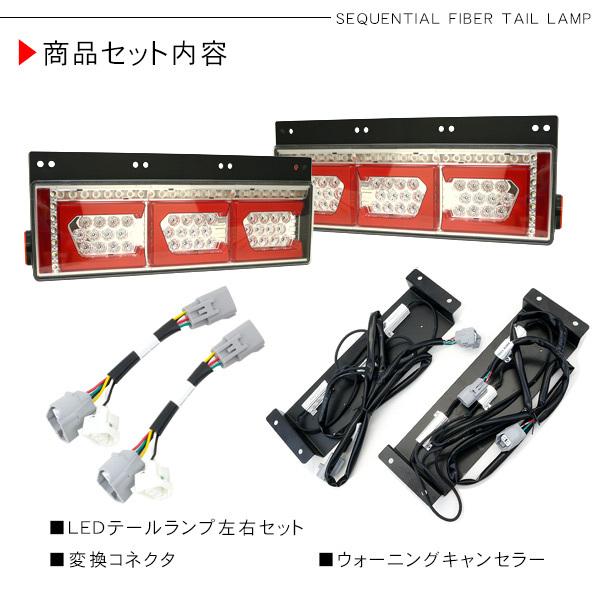 17レンジャー シーケンシャル ファイバー LED テールランプ 左右セット