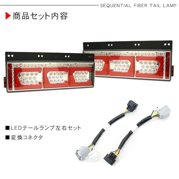 タイタン シーケンシャル ファイバー LED テールランプ 左右セット