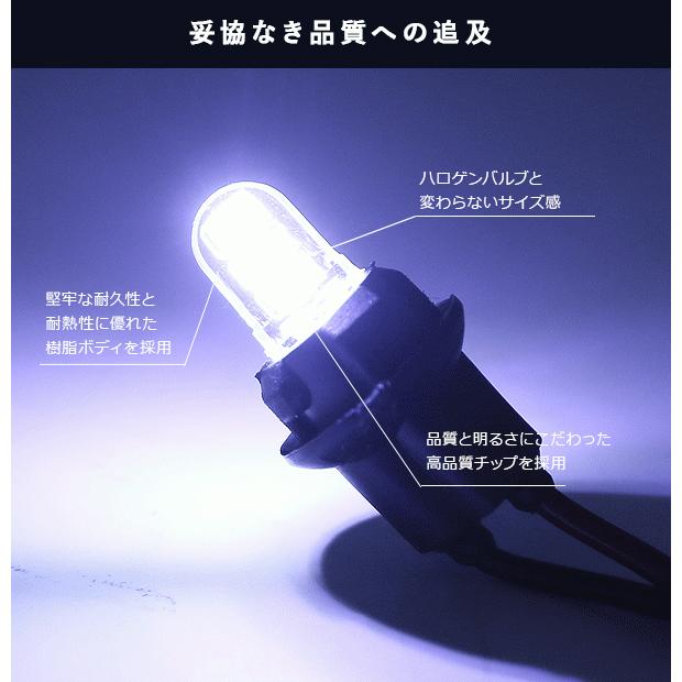 T10 LEDバルブ 4個セット 3chip ホワイト PVC製 樹脂バルブ T16 LED