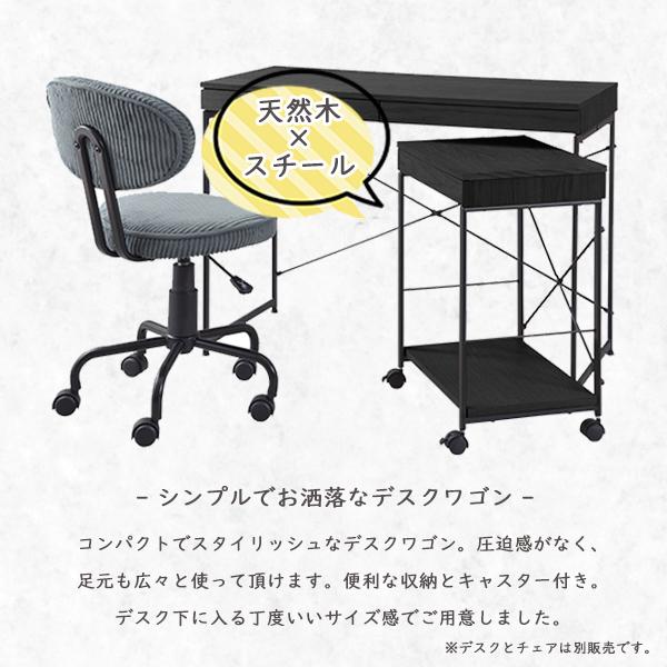 デスクワゴン デスク用ワゴン 収納 デスク周り キャスター付き
